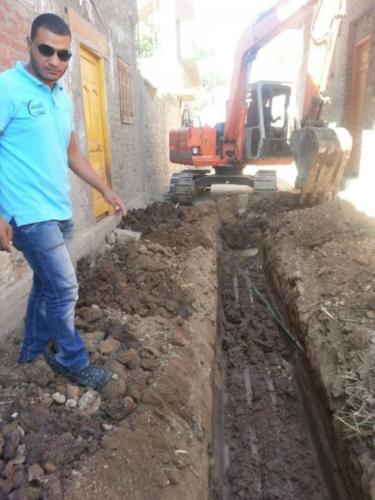 خط توصيل مياه في المنشية بحري - 17 بيت - 9 سبتمبر 2016